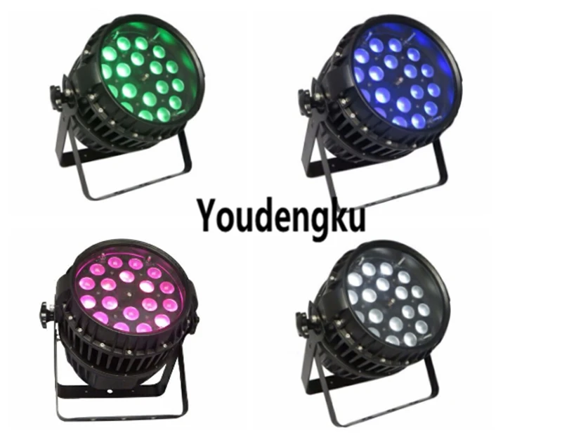 

4pcs ip65 par led waterproof wedding wall wash 18 x 15w rgbwa 5 in 1 outdoor zoom led par 64 Dj stage Event Lighting