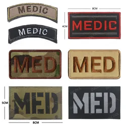 MEDIC Embroidered Patches IR Reflective MED Military Patches Tactical Combat EMT Fabric Embroidery Badges Glow In Dark