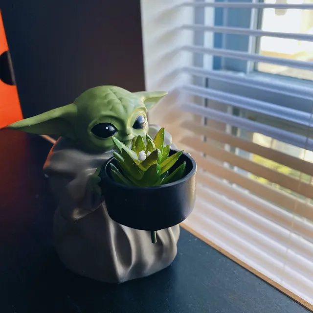 Star Wars Baby Yoda Cute Yoda Baby Flower Pot The Mandalorian Dolls Toy Gifts for Children