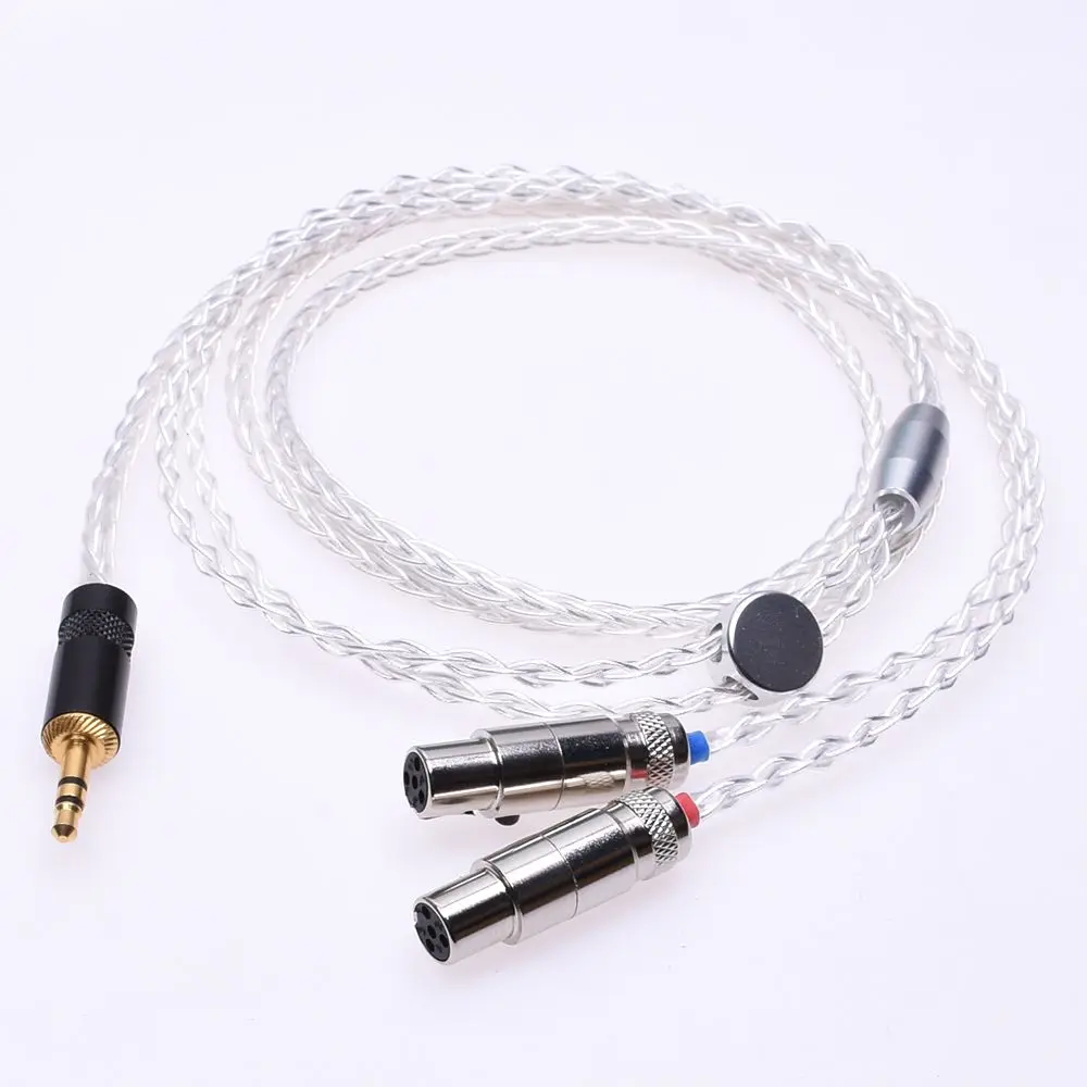 Hi-end 8 Cores 5n Silver Plated Headphone Upgrade Cable for Audeze LCD-2 LCD-3 LCD-x LCD-xc Headphone