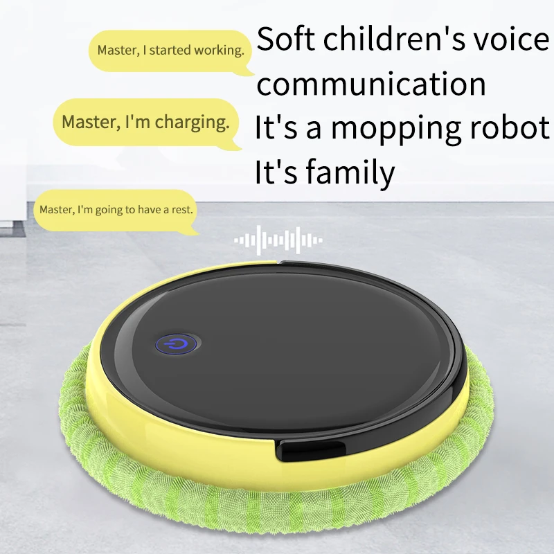 Small household appliances portable wireless mute charging dry and wet dual-use household lazy intelligent mopping machine