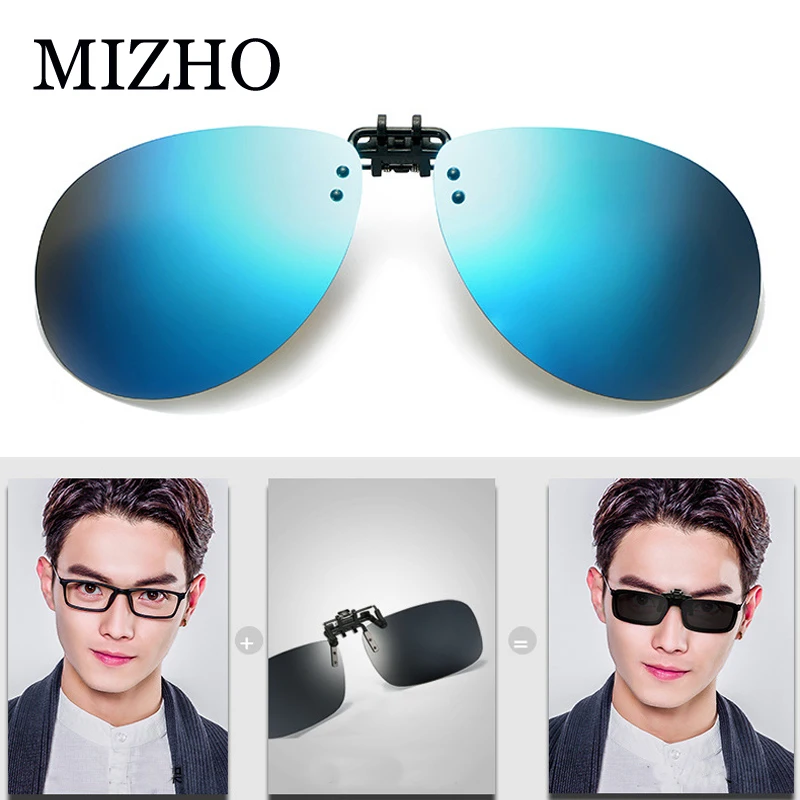 

MIZHO Pilot Polarized Clip Sunglasses Man Brand Designer Clear Vision Visor Sun Glasses for Men Women Driving Anti Glares UV400