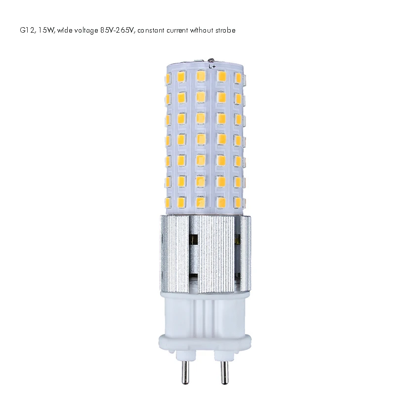 หลอดไฟหลอดไฟข้าวโพด LED G12 1500LM 15W, 96LEDs, สีวอร์มไวท์/สีขาวนวล/สีขาวธรรมชาติ, มุมลำแสง360องศาสำหรับ lampu penerangan rumah