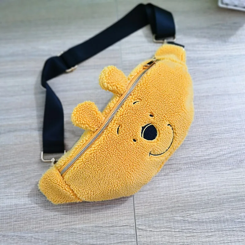 น่ารักการ์ตูนดิสนีย์ Winnie The Pooh ตุ๊กตาตุ๊กตาตุ๊กตาของเล่นตุ๊กตา Crossbody กระเป๋าสะพายกระเป๋าทรวงอก Fanny Pack หญิง