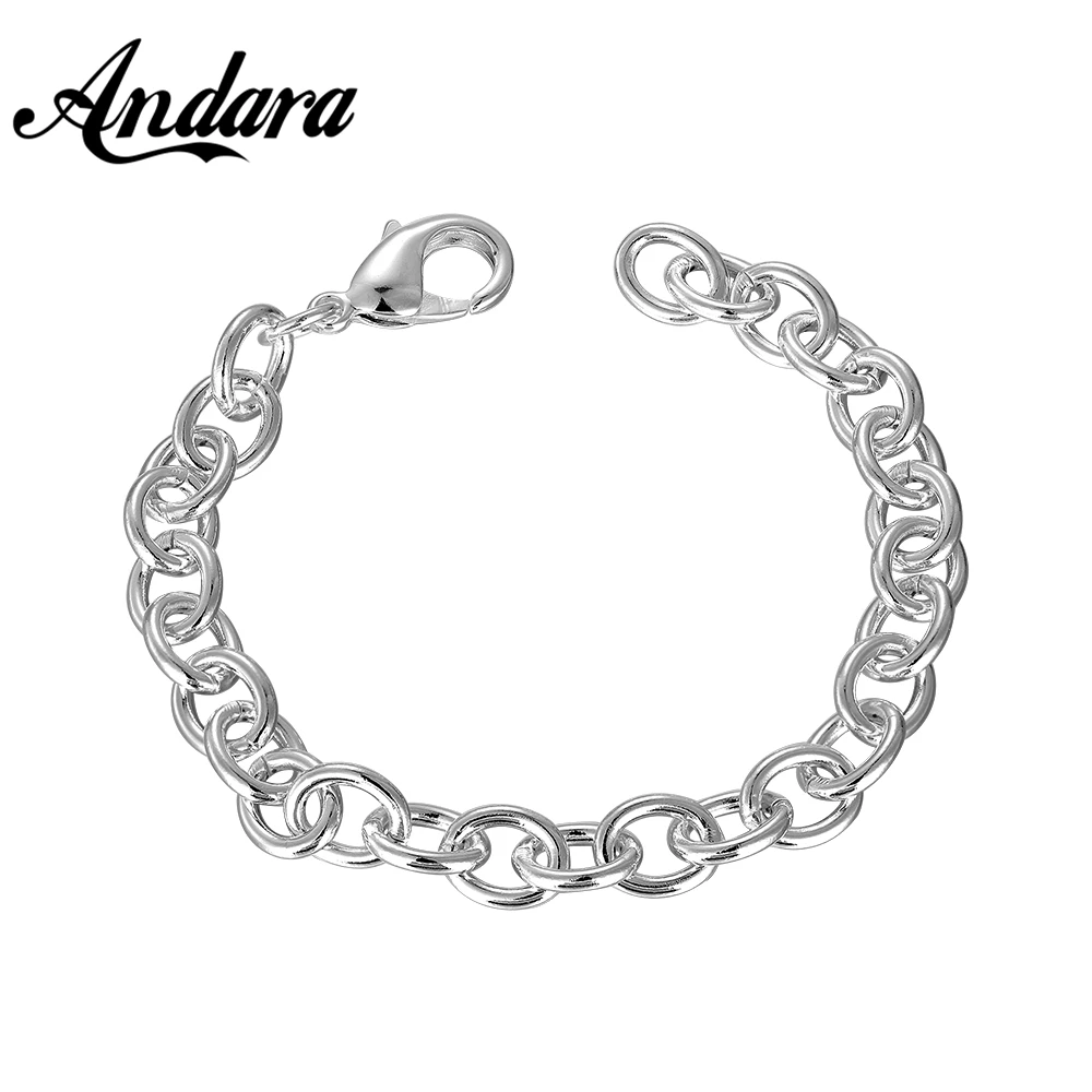 Fashion DIY Bracelet Basic Chain Lobster Clasp O-shaped Chain for Women & Men's Classic Jewelry Gifts