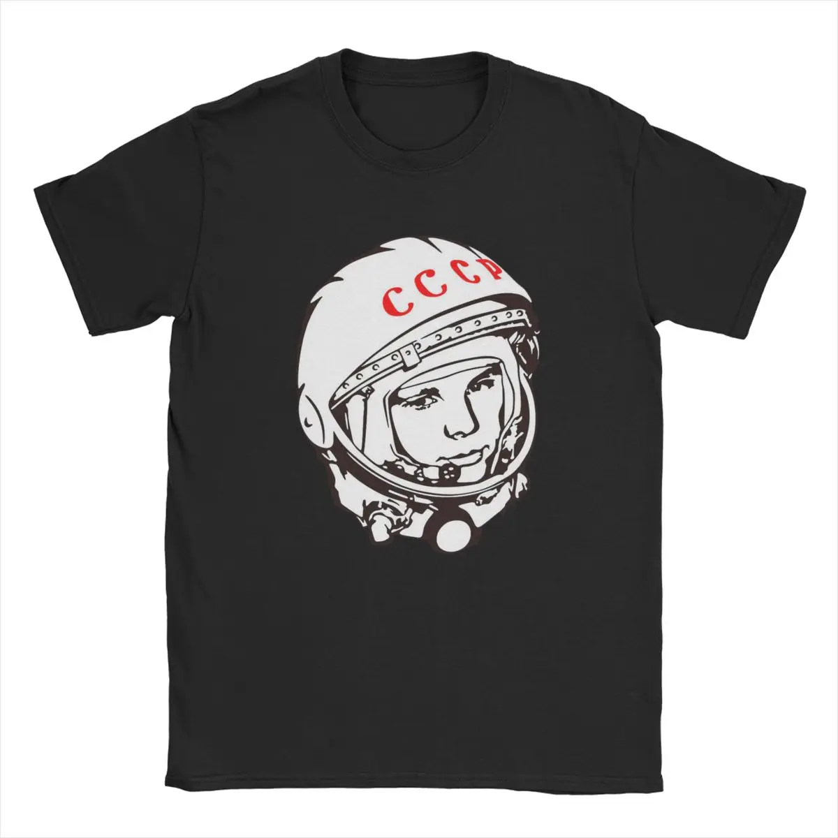 Vintage Yuri Gagarin USSR T-Shirts for Men T Shirt Cosmonaut Soviet Union Astronaut CCCP Short Sleeve Tees 4XL 5XL Clothes