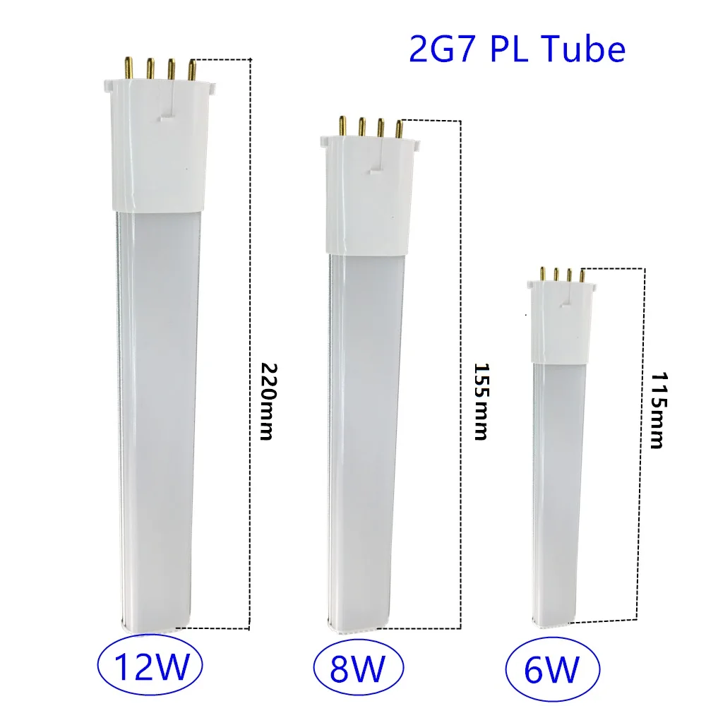 lampada led pll cfl 4pin compacto fluorescente 2g7 lampada led substituir cfl luz 6w 8w 12 220v 230v 240v 2g7 01