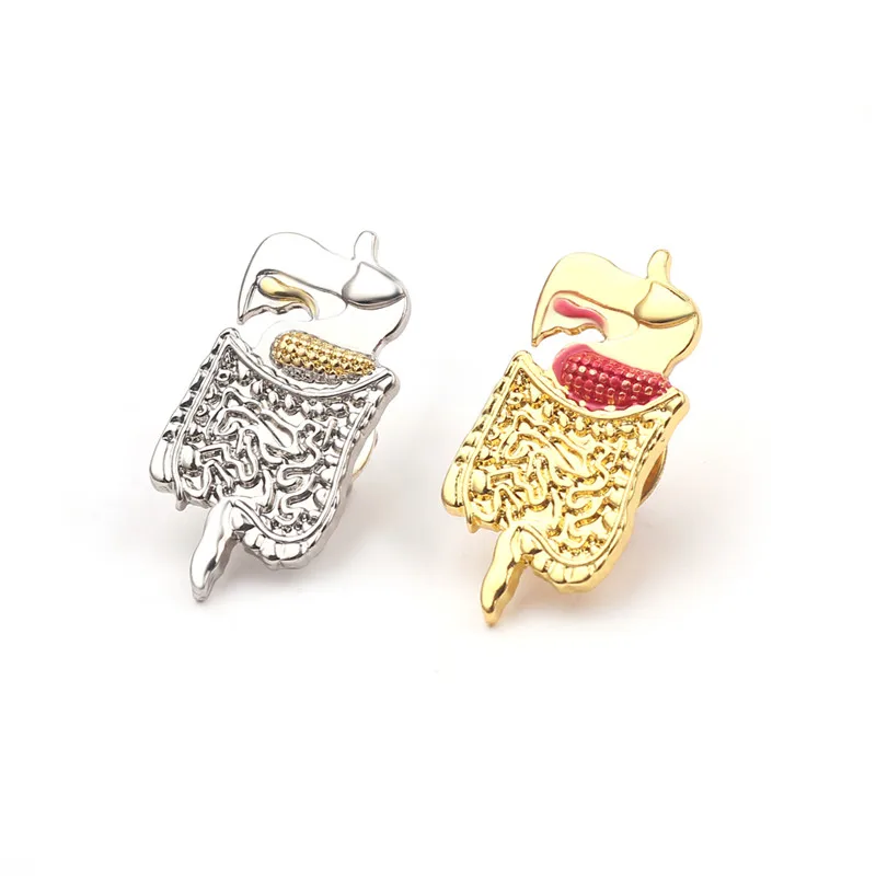 المسامير شكل بروش الذهب والفضة اللون المعادن الطبية دبوس الطبيب شارة الأمعاء بروش الجهاز الهضمي الجهاز الطبي مجوهرات