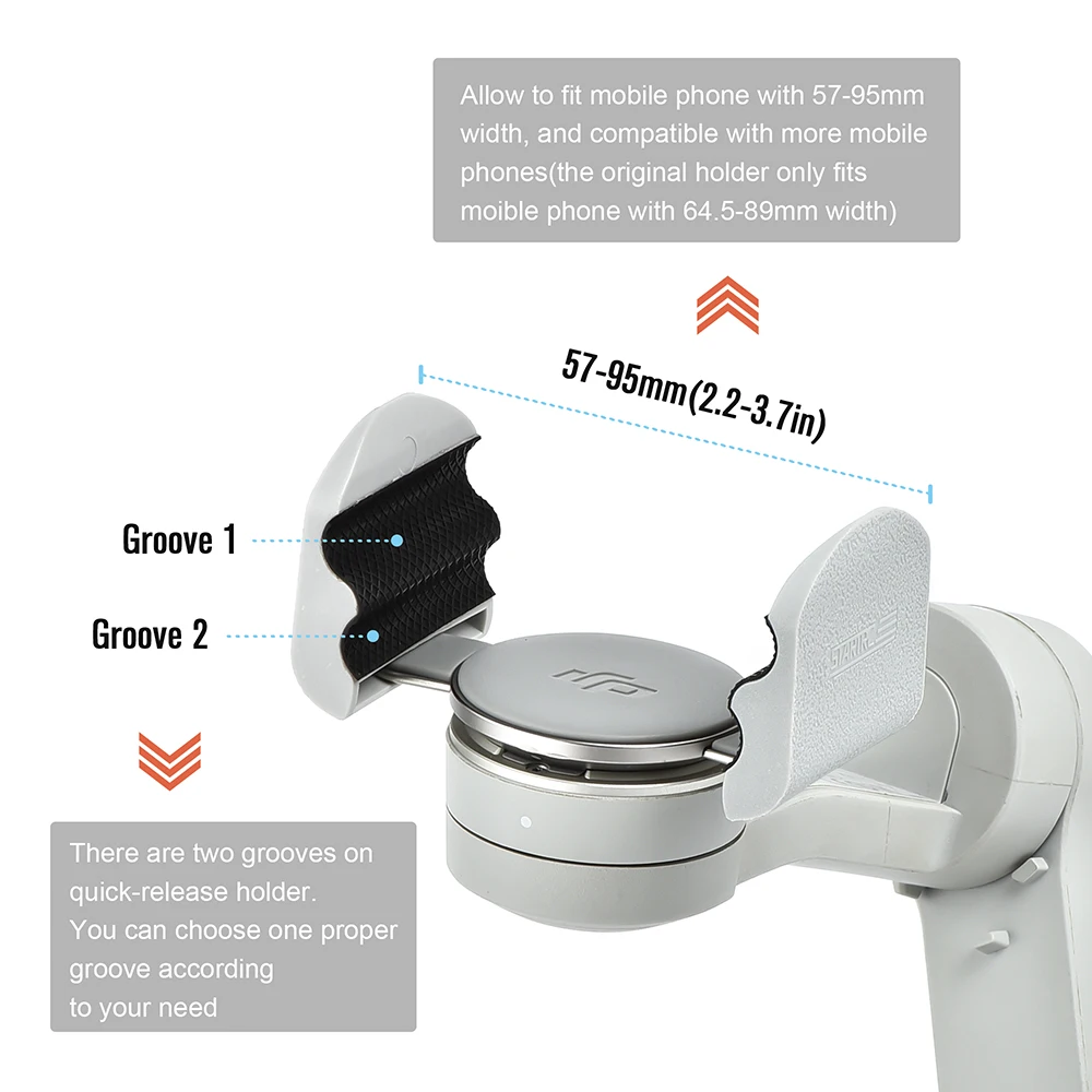 สำหรับ MO โทรศัพท์มือถือ4 Extension Bracket Quick ผู้ถือโทรศัพท์มือถือปรับมุมสำหรับ DJI OM4 Gimbal อุปกรณ์เสริม