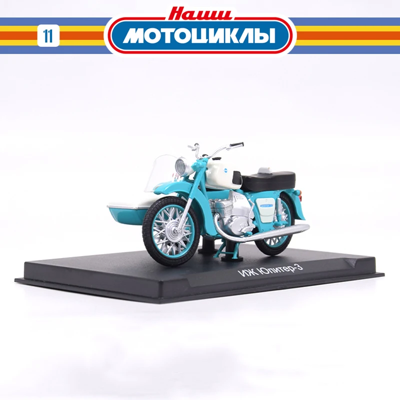 1/43 Scale Soviet Middle-class Three-wheeled Sidecar Motorcycle Alloy Car Model Collection Souvenir Gift Display  Toys