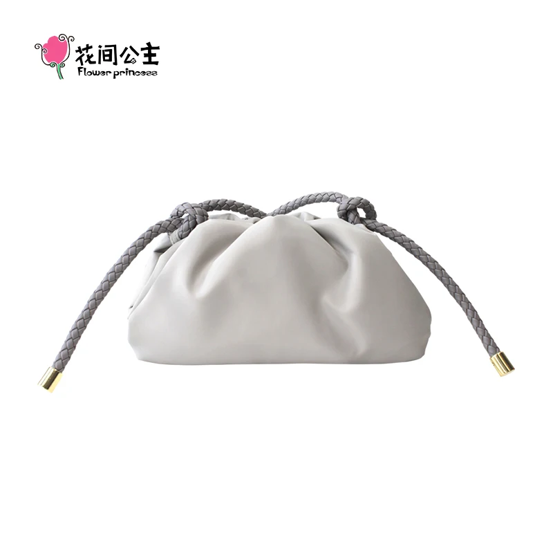 Flower Princess Light Mood 2024 New Women\'s Cloud Small Fresh Embroidery Nylon  Shoulder Crossbody Cell Phone Clutch Bag Bags