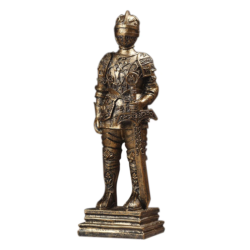 Ancient Roman Soldier Figurine Crafts Ornaments Room Decor Retro Resin Statue Home Decor Bar Office Decoration Sculpture gifts