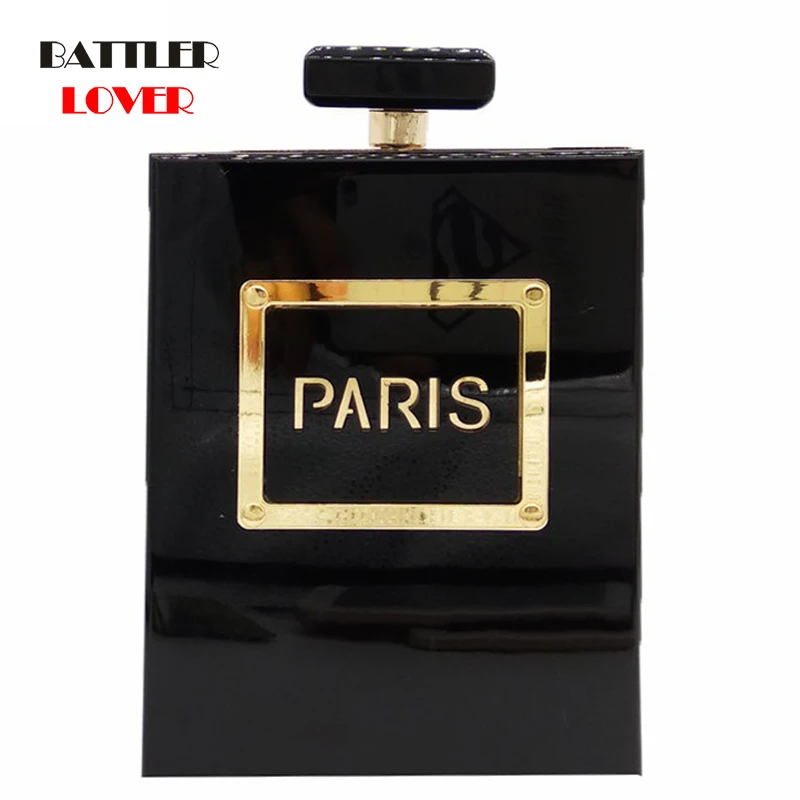 

Bags for Women 2019 Women's Fashion Clutches Purse Perfume Bottle Crossbody Shoulder Bags Laides Acrylic Box Clutch Evening Bag