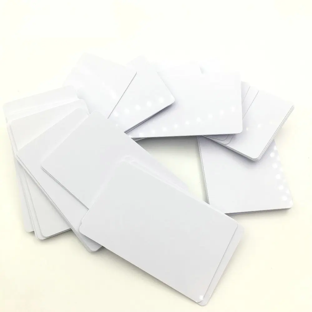 100pcs High Quality Printable Cr80 Sublimation Plastic White ID Business Blank Pvc Card