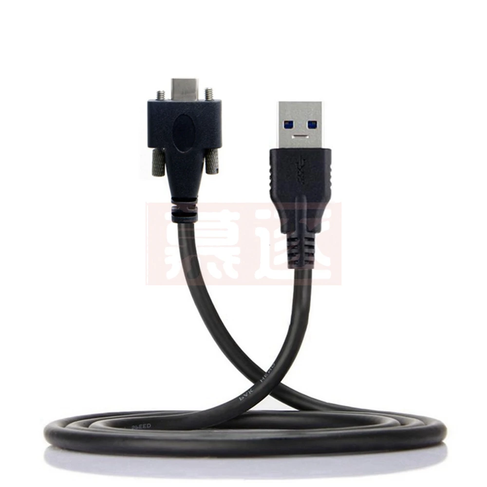 Elbow type-C to USB3.0 charging data cable with double screws to fix the lock panel usb3.1