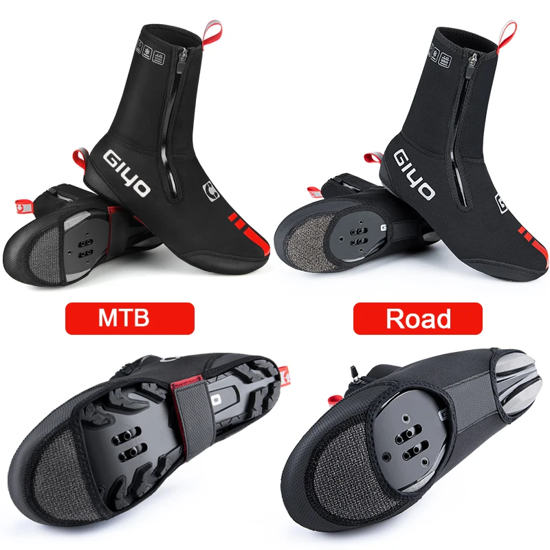 Cycling Boot Covers MTB Shoe Covers Winter Warm Thermal Neoprene Overshoes Waterproof Toe Cycling Shoe Covers Booties For Bike