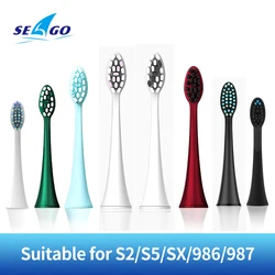 SEAGO-Tête de brosse à dents électrique sonique de rechange, 4 pièces, compatible pour SG986/SG987/lt/ SX/S5, blanchiment de la santé des gencives