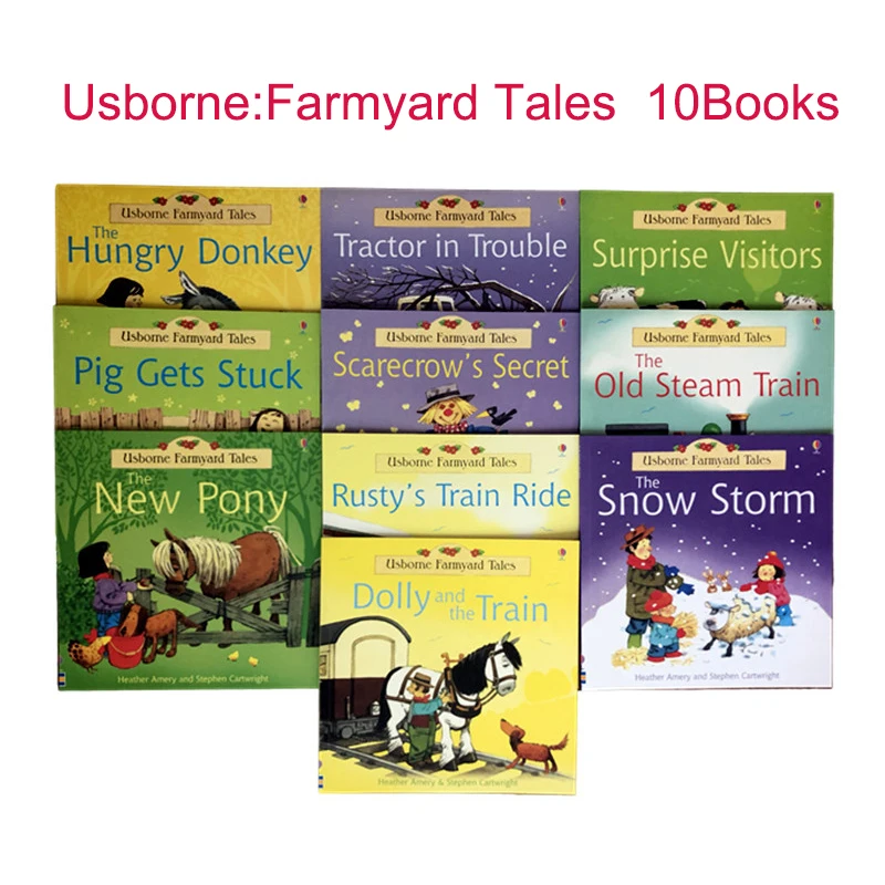 

10 books/set 20x21cm Usborne Best Picture Books Children Baby famous Story English Farmyard Tales Series Farm story