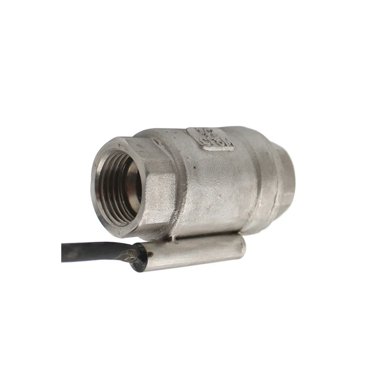 สแตนเลส304แนวตั้งตรวจสอบวาล์ว One-Way วาล์วท่อกระแสเงินสดสวิทช์เหนี่ยวนำ Water Flow Sensor