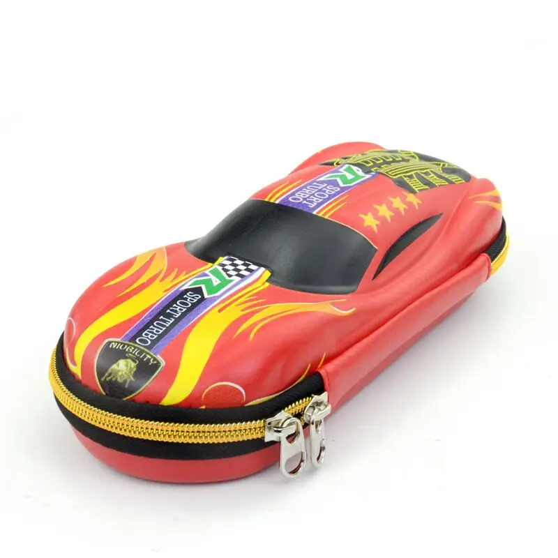 Imagem -03 - Racing Car Pencil Cases para Crianças Cartoons School Papelaria Box Eva Plastic Pen Case para Meninos Cute Pen Bolsa Presentes 3d