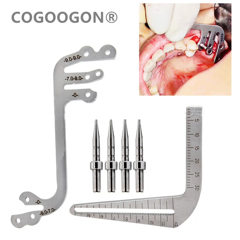 Dental Implant Guide Set Oral Planting Locator Positioning Guide Drilling Positioning Ruler Angle Ruler Implant Tools Dentist