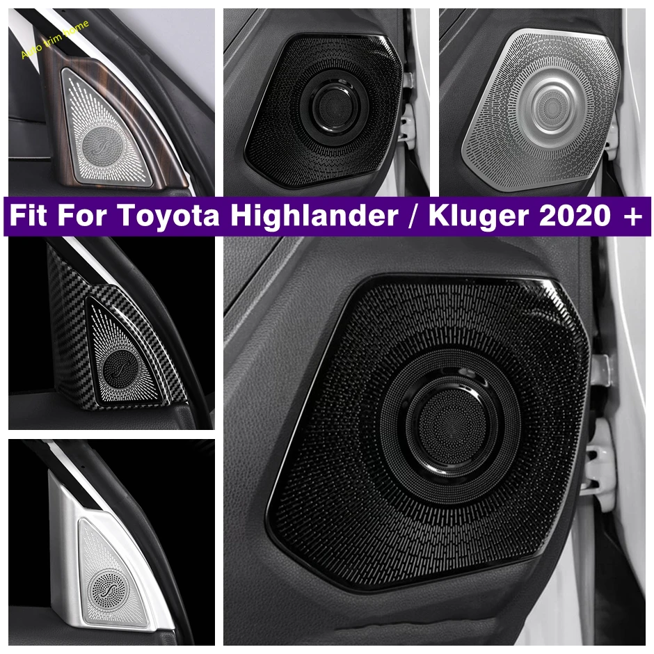 

Fit For Toyota Highlander / Kluger 2020 - 2022 Pillar A / Door Stereo Speaker Audio Loudspeaker Cover Trim Interior Accessories