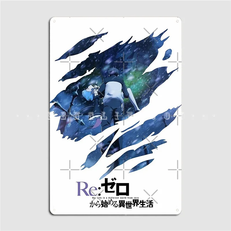 

Металлический плакат с надписью «Re:Zero Scratches»