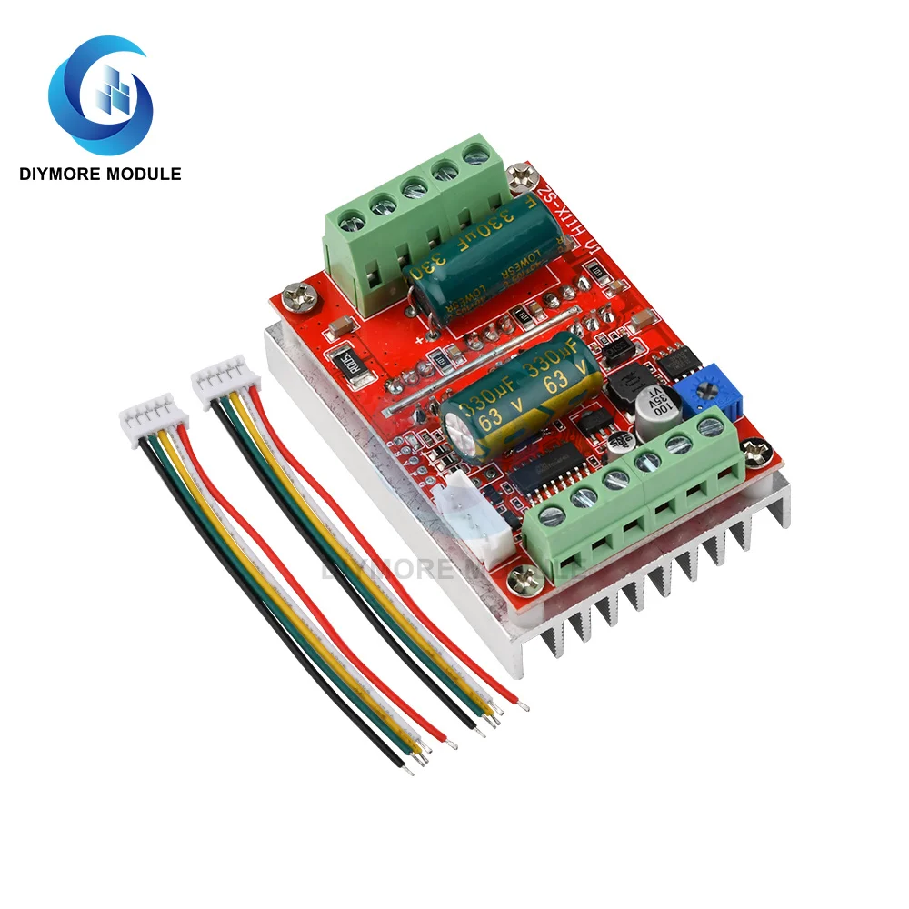 400W 6-60V 16A BLDC 3 Phases DC Hall Brushless Motor Driver Controller Board 12V 24V 48V PWM PLC with Forward/Reverse/Brake