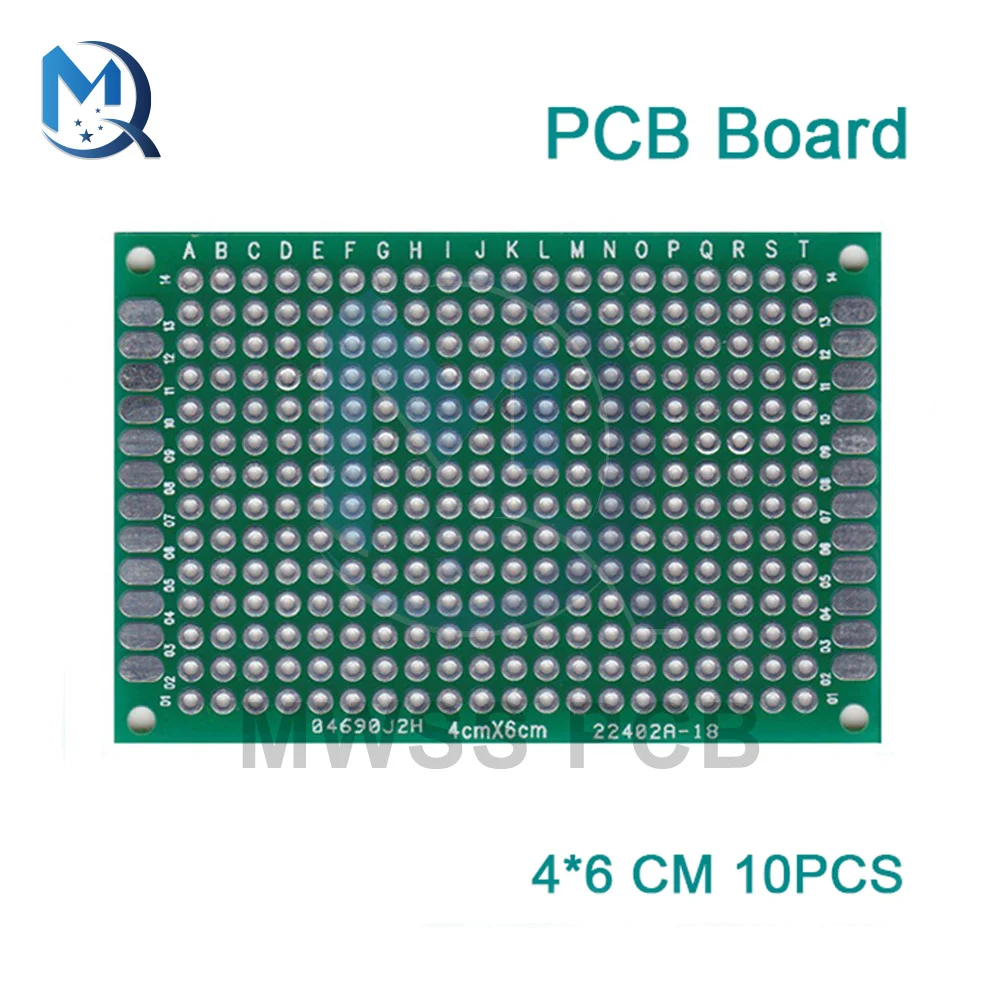 10PCS Double Sided Prototype PCB Breadboard 4x6 cm FR4 Glass Fiber 40x60 mm Diy Kit Tinned Universal Expansion Board Module