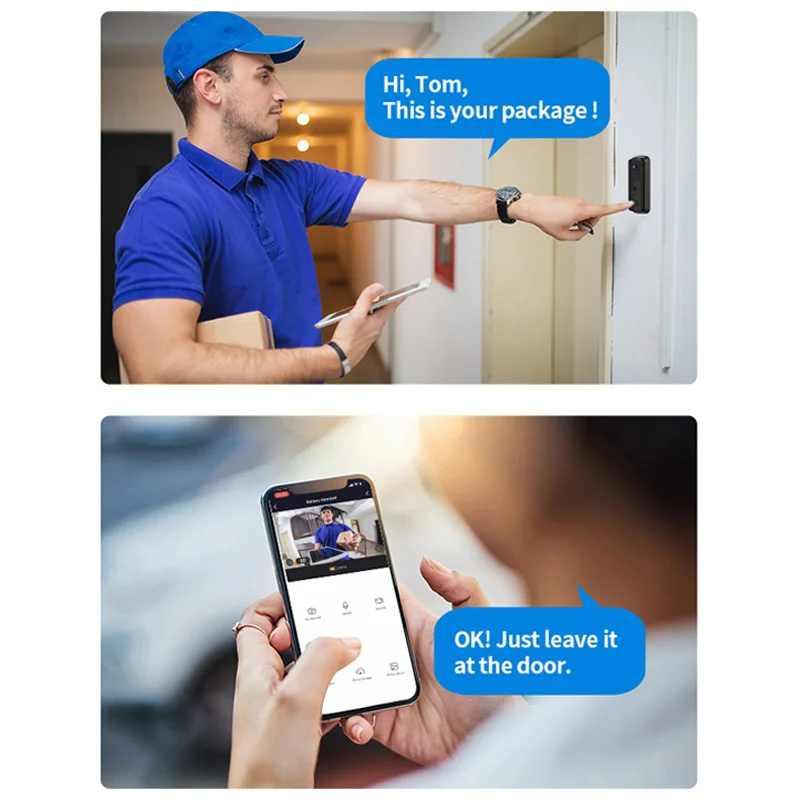 Tuya-videoportero con WiFi para exteriores, timbre con cámara HD de 1080P, resistente al agua, intercomunicador con APP de monitoreo remoto, detección de movimiento IR