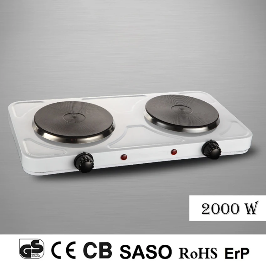 110/220V Electric Burner Hotplate Coffee Heating Stove 2 Pots Heater Induction Cooker Stove Furnace Adjustable Temperature 2000W