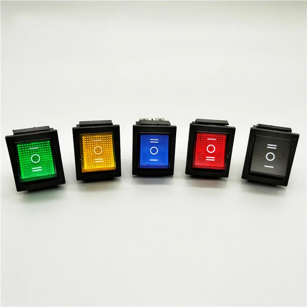 1Pcs KCD4 Rocker Switch Power Switch ON-OFF-ON 3 Position 6 Electrical equipment With Light Switch 16A 250VAC/ 20A 125VA
