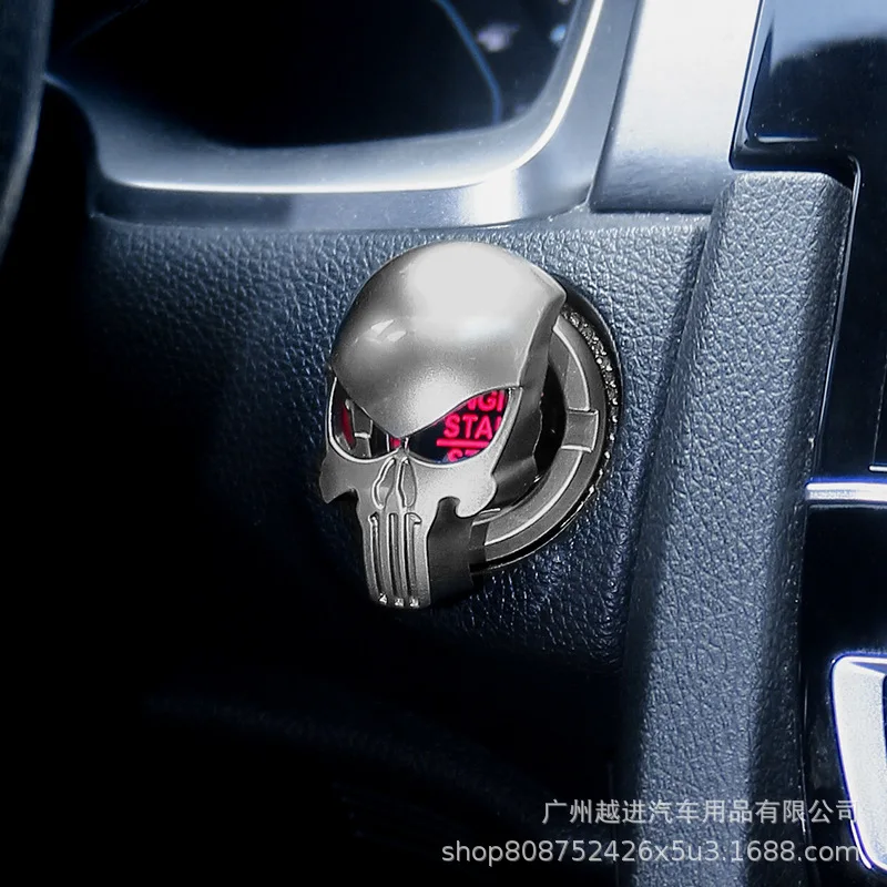 Car Decoration Engine Ignition Onekey Start Stop Push Button Switch Button Protective Cover Sticker Auto Interior Accessories