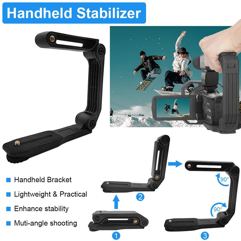 KOMERY كاميرا فيديو باليد قوس مناسبة لمختلف أنواع المحمولة كاميرات رقمية كاميرا رياضية 5 كجم مثبت الحمل