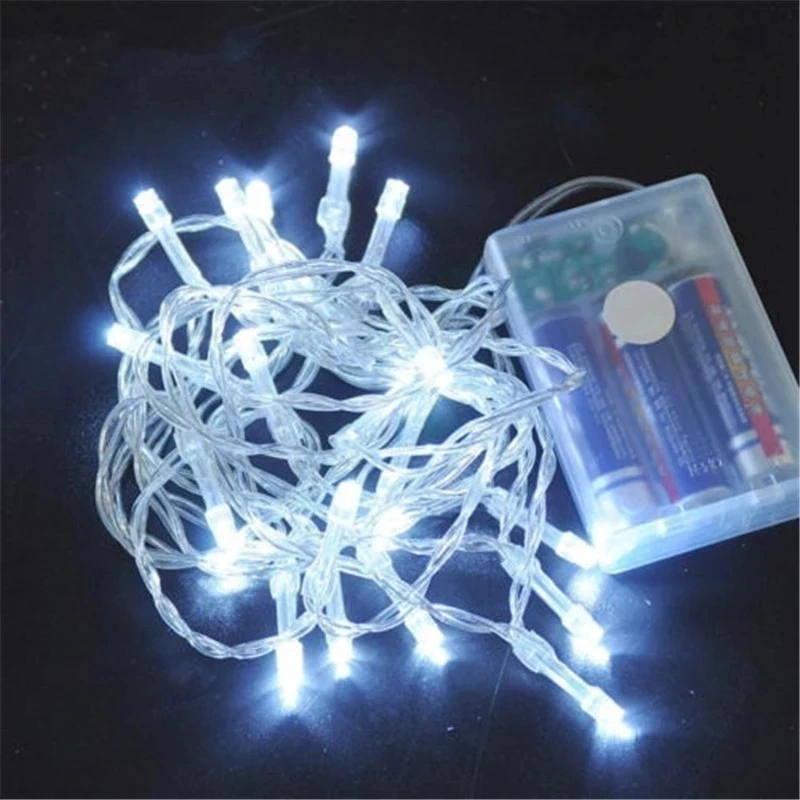 AA Battery Operated LED String Lights 10/20/40/80/160 for Xmas Garland Party Wedding Decoration Christmas Flasher Fairy Lights