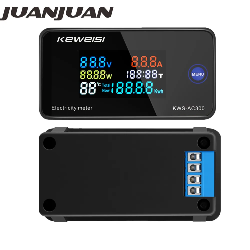 KWS-AC300 Tester di Tensione Voltmetro AC 50-300V contatore di Energia di Potenza LED Wattmetro Contatore Elettrico Con Funzione di Reset 0-100A 40% di sconto