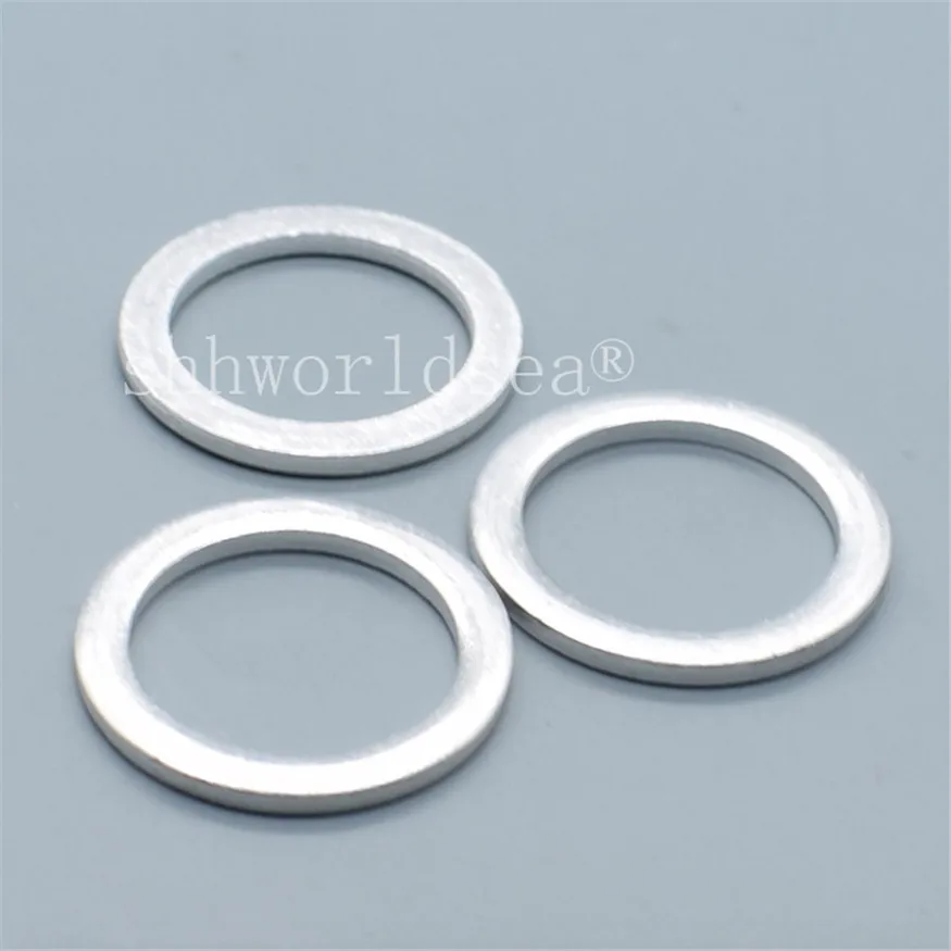 Shhworldsea 100pcs 18mm Engine Oil Crush Washers Drain Plug Gasket Rings For Toyota Lexus Aluminum 90430-18008 Car Accessories