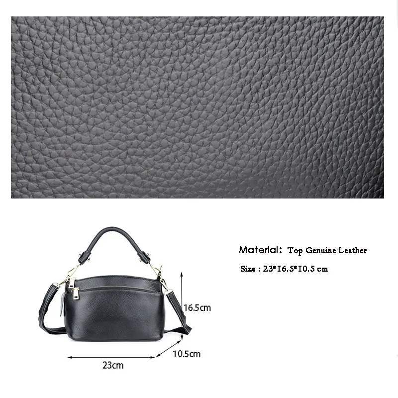 Small Women Genuine Leather Handbags Young Lady Leather Messenger Bags Women\'s Trendy Evening Clutch Bag Shoulder Bags