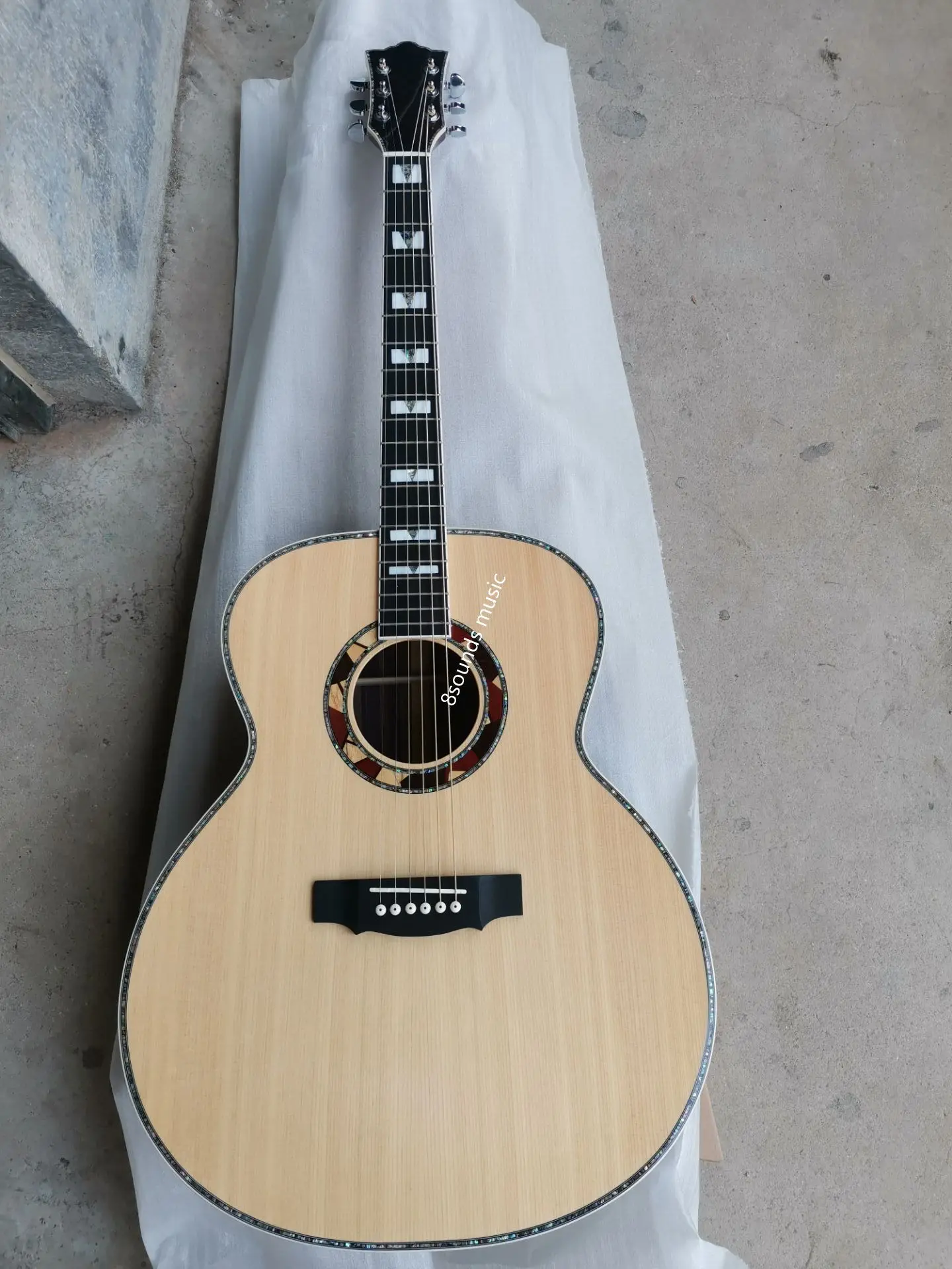 free shipping AAA limited edition custom guitar left handed customize Jumbo body acoustic guitar with abalone lefty custom guita