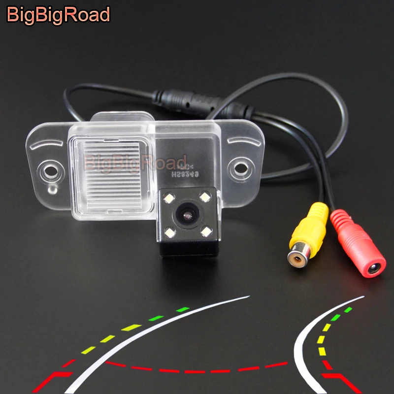 BigBigRoad Car Intelligent Dynamic Track Rear View Reversing Camera Waterproof For SsangYong Actyon 2006 2007 2008 2009 2010