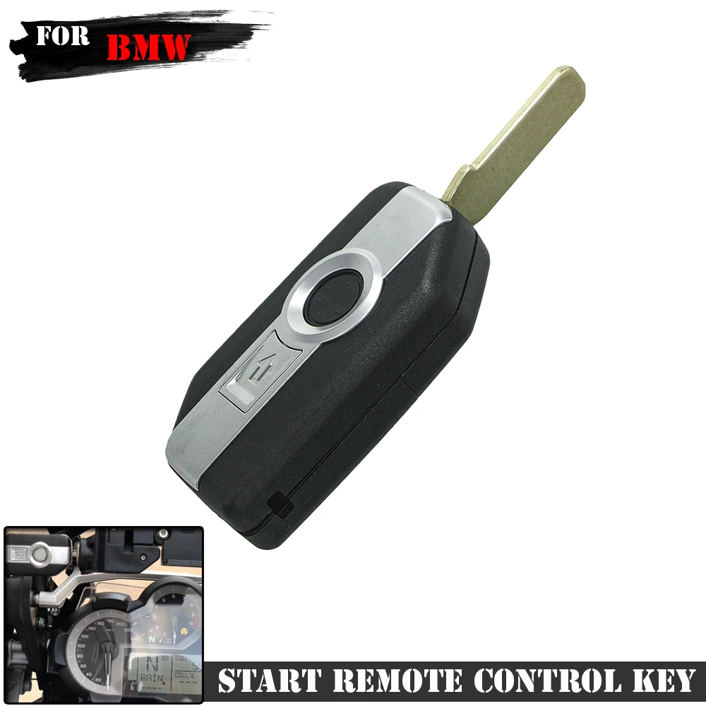 Start Remote Control Key Uncut Blade One-Click Keyless Case Holder Package For BMW R1200GS R1250GS R1200RT K1600 GT GTL F750GS