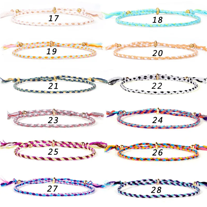 Adjustable Color Cotton Rope Tibetan Buddhist Love Lucky Charm Tibetan Thread Bracelets & Bangles For Women Men Handmade Rope