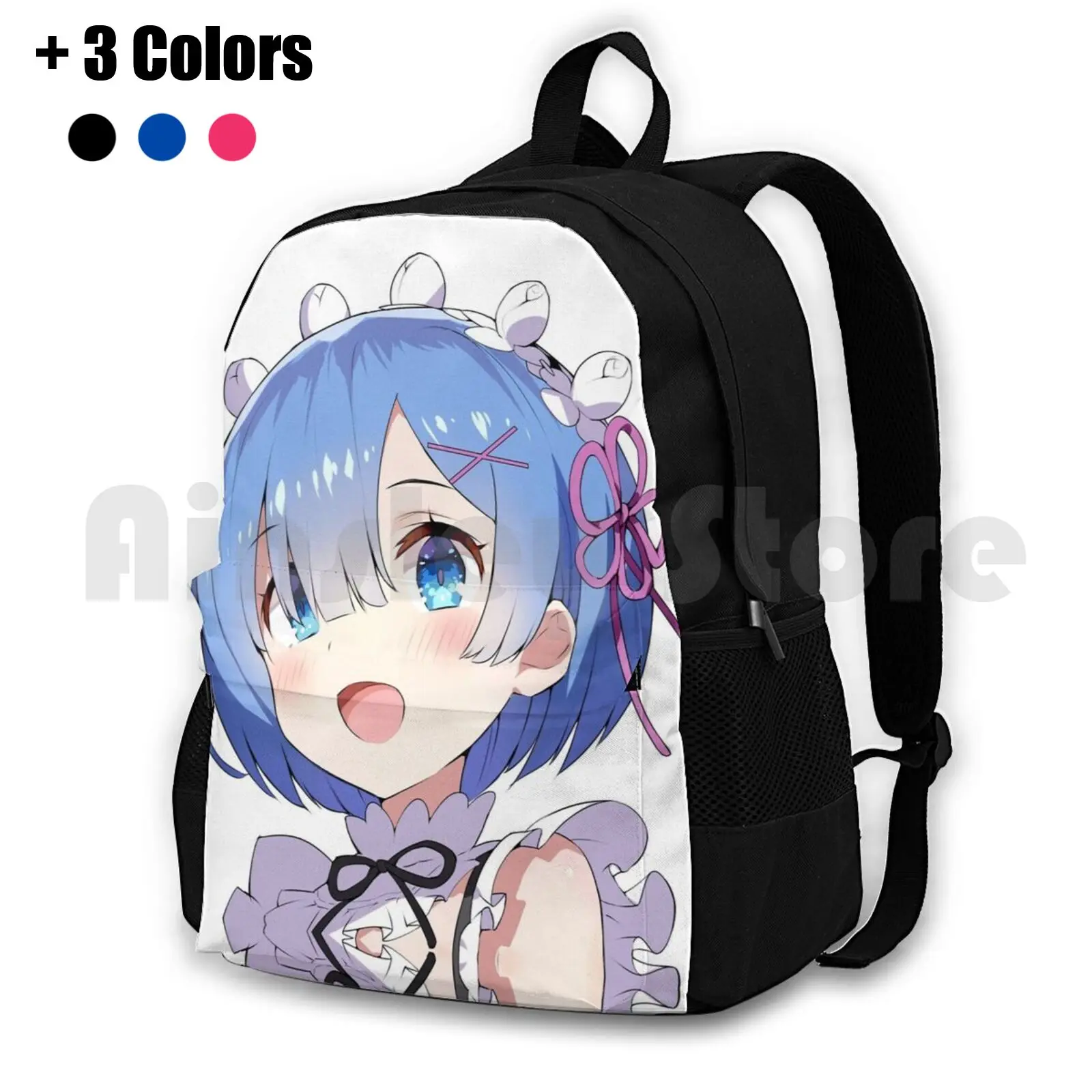Rem Outdoor Hiking Backpack Waterproof Camping Travel Rem Re Zero Re Zero Starting Life In Another World Re Zero Kara Hajimeru