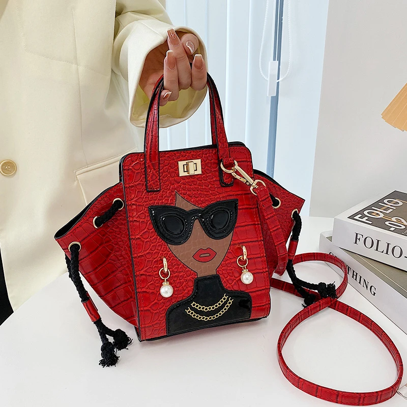Mode Persönlichkeit Schönheit Schulter Tasche frauen Perle Umhängetasche PU Leder Handtaschen und Geldbörsen Weibliche Stein Muster Kupplungen – Detail 1
