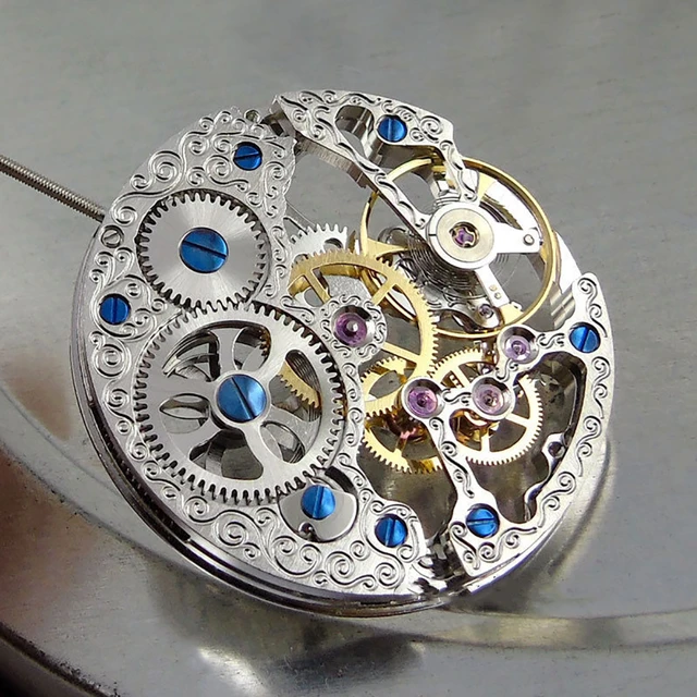 Montre squelette complet 17 joyaux remontage a la main sculpte remplacement pour reparation de mouvement de montre ETA 6497 AliExpress 1420