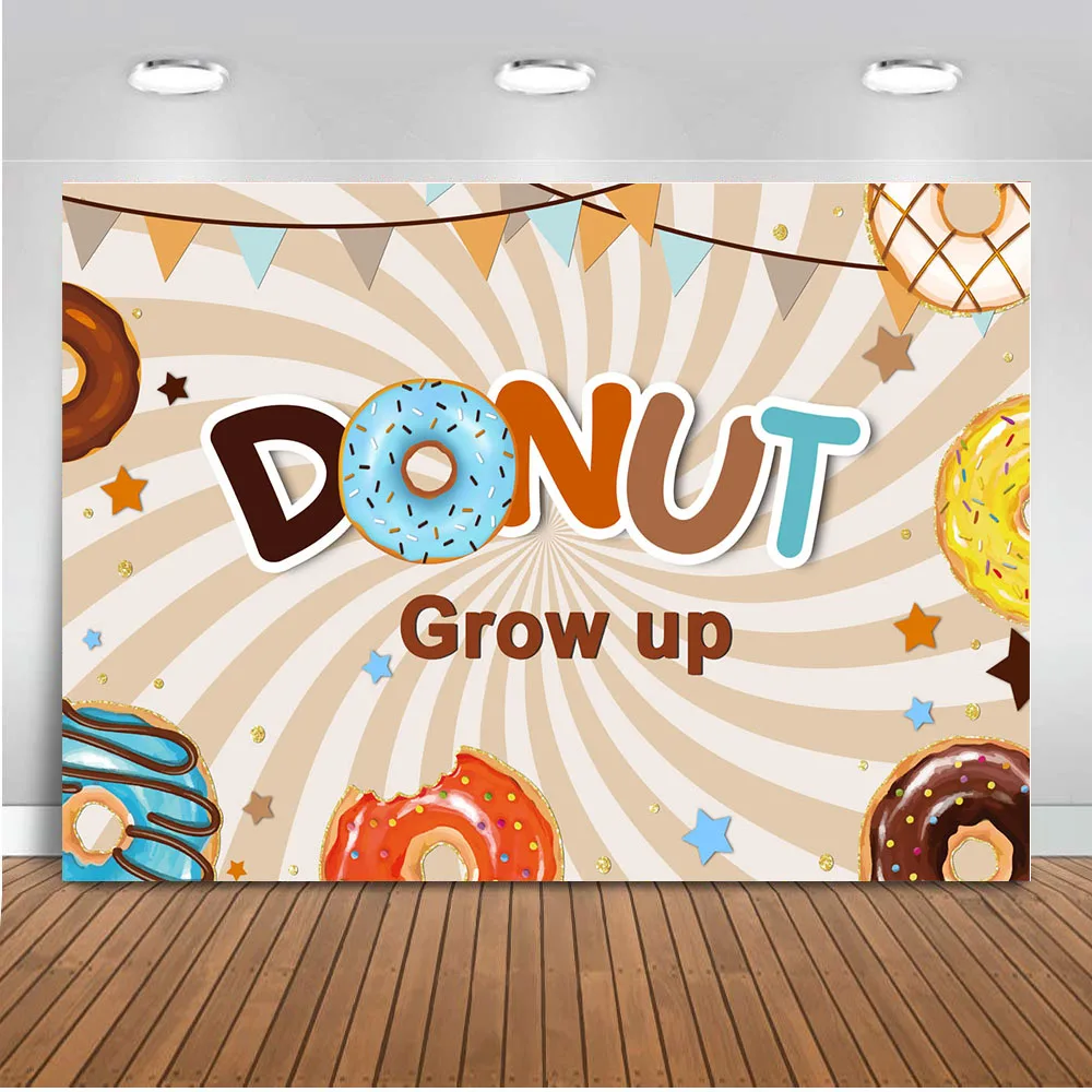 

Colorful Donuts Backdrop for Photography Birthday Party custom background photocall photo studio photobooth