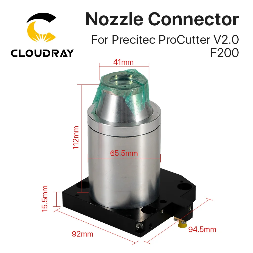 Cloudray Nozzle Connector F200 Nozzle Holder Ceramic Holder for OEM Precitec ECO ProCutter 2.0 Laser Head