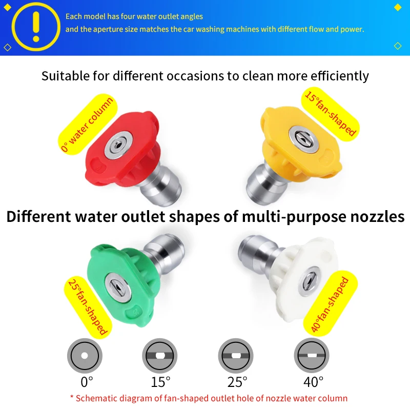 Hoge Druk Mix Kleur Quick Connector 1/4 "Auto Wassen Metal Jet Lance Nozzle Voor Waterpistool