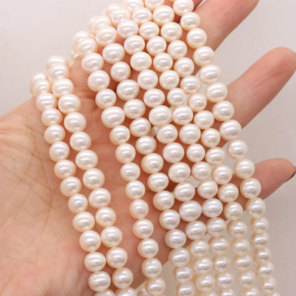 Natural Freshwater Pearl Beads Potato Shape isolation Loose Beads For jewelry making DIY necklace bracelet accessories 7-8mm