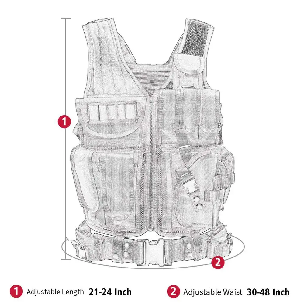 Chaleco táctico ajustable para exteriores, chaqueta de combate, chaleco de caza de seguridad, chaqueta de entrenamiento CS oft